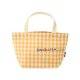 Japanese Bento Cloth Bag for bento box lunch box Yellow Check