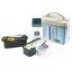 Microwavable Airtight Bento Lunch Box Set Blue Stripe with Bottle Medium