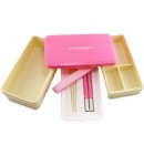 Japanese Bento Box 3 tier Lunch Box with Strap and Chop Pink