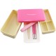 Japanese Bento Box 3 tier Lunch Box with Strap and Chop Pink