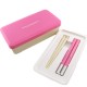 Japanese Bento Box 3 tier Lunch Box with Strap and Chop Pink