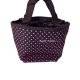Insulated Drawstring Bento Lunch Bag Polkadots Black Brown Pink
