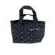 Soft Cloth Drawstring Bento Lunch Bag Pouch Polkadots Blue