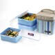 Lock & Lock Square Men Lunch Box 3-pcs Set with Insulated Bag