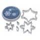 Bento Decorative Cheese Cookie Cutter with Case Snowflakes