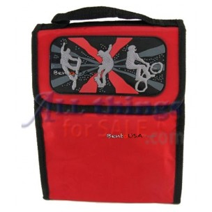Insulated Bento Lunch Bag with 3D design Red