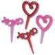 Food Decorating Pick Puffy Pick Heart Xoxo