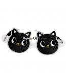 Cute Japanese Black Cat Hot and Cold Gel Bead Eye Mask