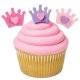 Edible Bento Decoration Make Cute Royal Icing Crown with Heart 12 pcs