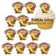 Edible Bento Decoration Make Cute Royal Icing Monkey with Banana 12 pcs