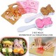 Decorative Bento Rice Mold set with Plate Cutter - Dolls