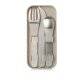 MonBento Bento Cutlery Set Fork Spoon Knife and Case 
