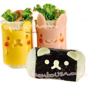 Decorative Bento Plate Cutters 4 Animal and Rice Mold