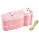 Japanese Slim 2 tier Bento Box Sheep Set Pink