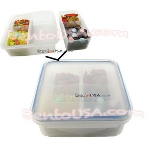 Microwavable Airtight Easy Bento Lunch Box 4 Sections