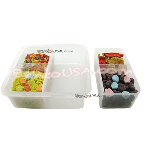 MICROWAVABLE AIRTIGHT EASY BENTO LUNCH BOX 4 SECTIONS  