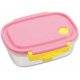 Fully Microwave Tight Bento Lunch Box Pink 720 ml