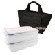 Microwavable Airtight 4-section Bento Lunch Box set Insulated Bag