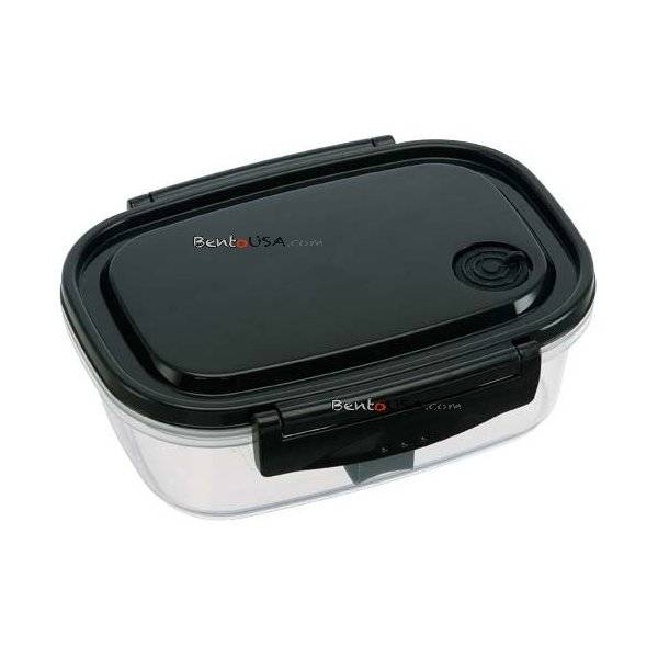 Fully Microwave Bento Lunch Box Black