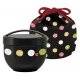 Round Lunch bowl Bento Box 2 tier Rabbit Black Set