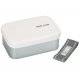 1.1L Aluminum Bento Lunch Box with Divider White