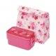Insulated Bag Ice Pack 2-Tier Bento Lunch Box Flower Set 