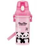 Cute Pink Panda Water Bottle 480ml Lock Top
