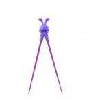 Japanese Assisted Chopsticks Purple Silicone Rabbit
