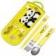Japanese Bento Fork Spoon Chopsticks and Case 4 in 1 Panda Yellow