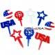 Food Decorating Pick and Ring Independent Day Star Firework