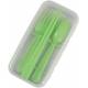 Japanese Bento Fork Spoon Chopsticks Case 4 in 1 Green