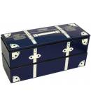 Japanese Microwave Safe 2-tier Bento Box Navy Blue