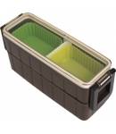 Section Bento Box Lunch Box Set Slim with Silicone Cups