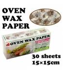 Bear Designed Wax Paper Sandwich Wrapping Sheets 30 pcs