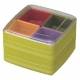 Square Double Tier  Bento Lunch Box Removable 4 Compartments Green