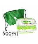 3 Sections Flat Food Storage Bento Lunch Box with Bag Small 500ml