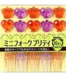 Japanese Bento Box Accessory Crown and Heart Fork Food Pick 10pcs