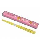Rilakkuma Chopstick and Case Pink And Yellow