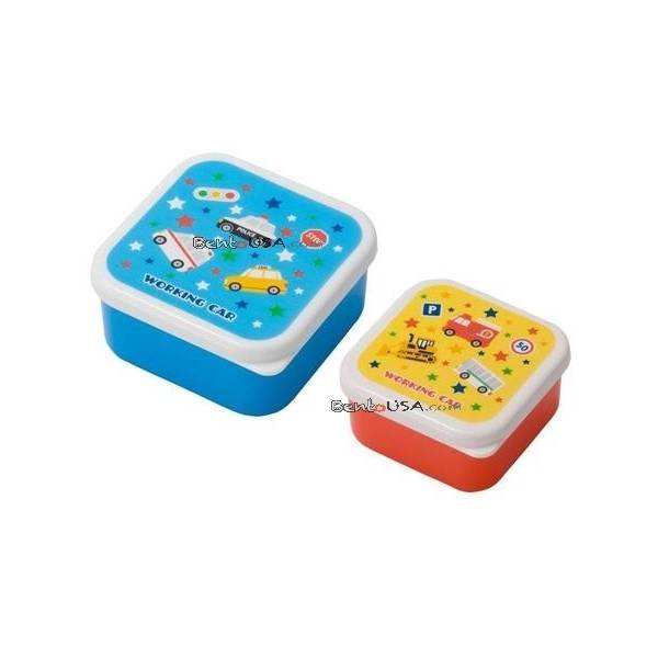 Microwavable Japanese Bento Box Lunch Box set of 2 Snack Car