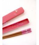 Japanese Bento Chopsticks with Case Pink