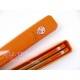 Japanese Bento Chopsticks with Case Orange