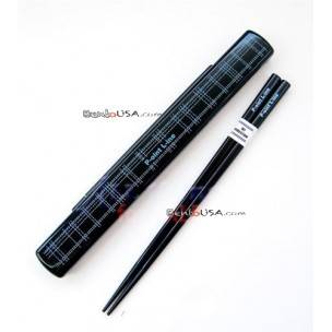 Japanese Bento Chopsticks with Case Black Japanese Bento Chopsticks with Case Black