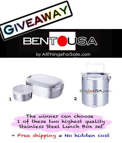 stainless steel bento lunch box giveaway