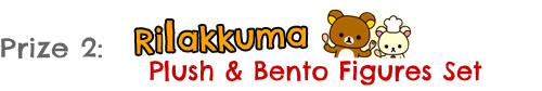 rilakkuma plush bento figures set