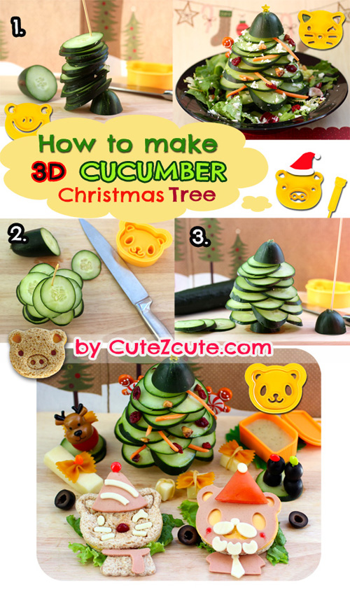 How to Make Cucumber Xmas Tree