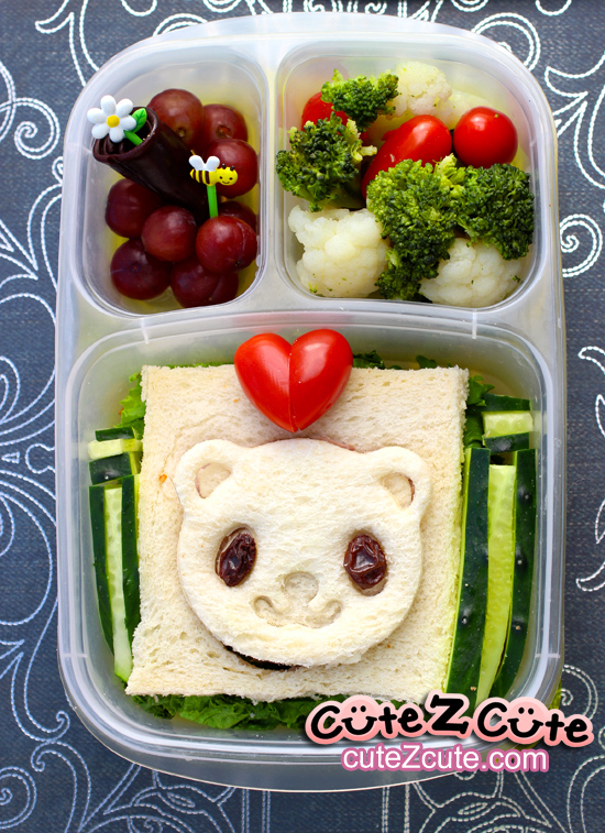 panda in love bento