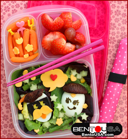 Mr and Mrs Egg in Love Bento Lunch