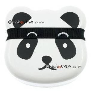 JAPANESE BENTO BOX 2 TIER LUNCH BOX WITH STRAP PANDA FACE