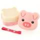 JAPANESE BENTO BOX 2 TIER LUNCH BOX WITH STRAP PIG FACE 