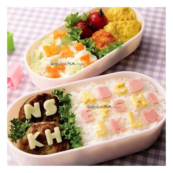 Japanese Bento Accessories Ham Cheese Carrot Cutter Set of 28 Letters
